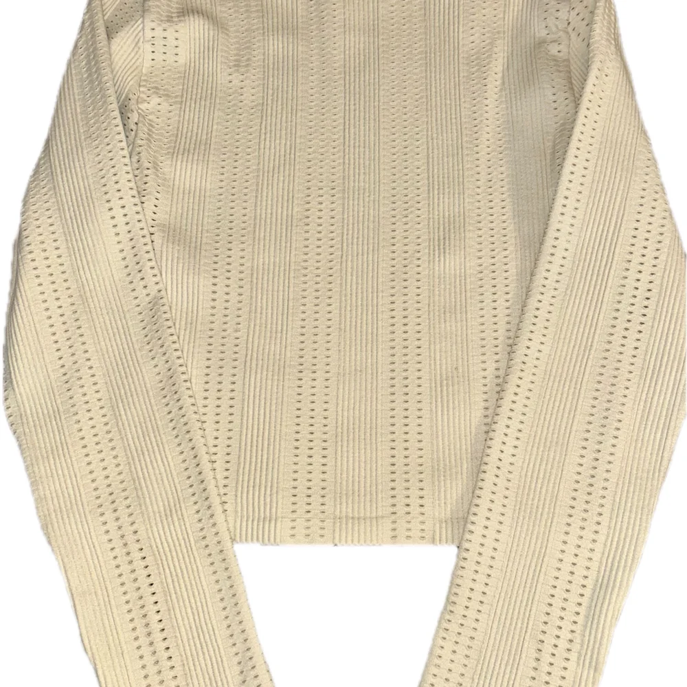 Fitted Beige Pointelle Like Top By Social Revival NWOT